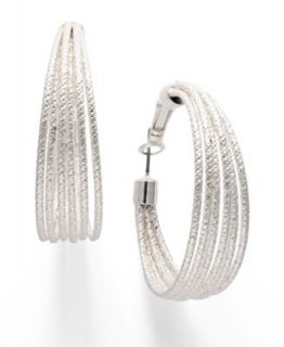 Alfani Earrings, Gold tone Textured Hoop Earrings   Fashion Jewelry