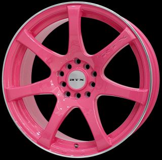 RTX Wheels Ink Diva Pink Machined 17x7 5 5x105 114 3 Set of 4 Wheels