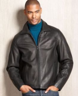 Calvin Klein Jacket, Leather Motorcycle Jacket   Mens Coats & Jackets