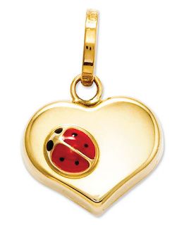14k Gold Charm, Heart and Ladybug Charm   Bracelets   Jewelry