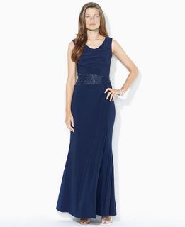 Lauren Ralph Lauren Dress, Cap Sleeve Beaded Gown   Womens Dresses
