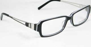 Women Black Silv Fashion Plastic Eyeglass Frames Optical New RX Reader