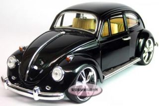 New Volkswagen Beetle Wecker 1 18 Alloy Diecast Model Car Black B117A