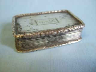 Antique Late Georgian Sterling Silver Snuff Box 50 Grammes