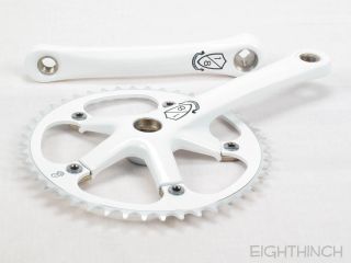 Eighthinch Fixie Fixed Gear Track Crank Crankset 160mm White