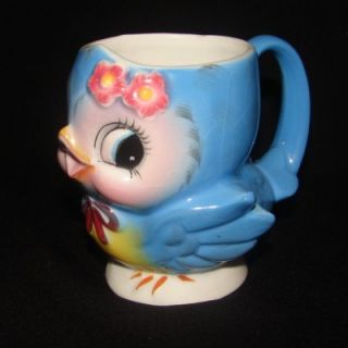 Vintage Lefton Bluebird Child Mug Milk Cup