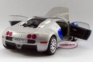 New Bugatti Vayron Limited Edition 1 24 Diecast Model Car Silver Blue
