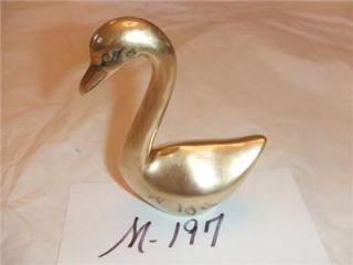 Solid Brass Swan Figurine