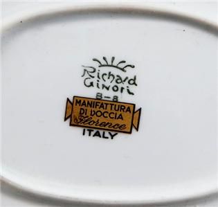 Collection of 3 Richard Ginori Brown Palermo Italian Porcelain Serving
