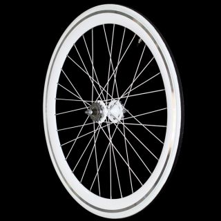 Fixie Freewheel Track Wheel Wheelset Deep V White Tires