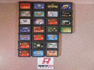 Lot of 25 Gameboy Advance GBA Games