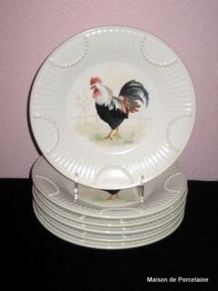 Lenox Butlers Pantry Onyx Rooster Accent Plates