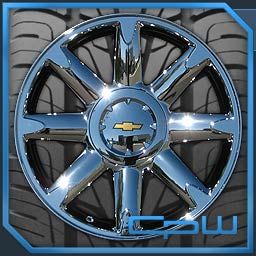 20 inch Chrome Wheel and Tire Package for Chevrolet Tahoe Silverado