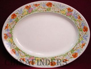 Empire England China Flanders pttrn Oval Meat Platter