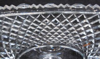 Antique Anglo Irish Cut Glass Boat Shape Large Compote