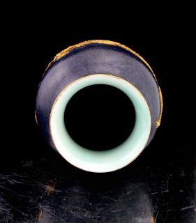 Qianlong Mark Porcelain Gold Gilt Imperial Dragon Lantern Vase Plate