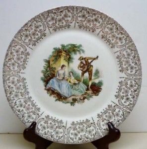 Limoges Made in USA China Dor Triumph Dinner Plate 22K Gold 1T S284