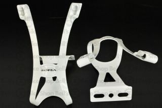 Soma Toe Clips Steel Oppy x White Track Fixed L XL