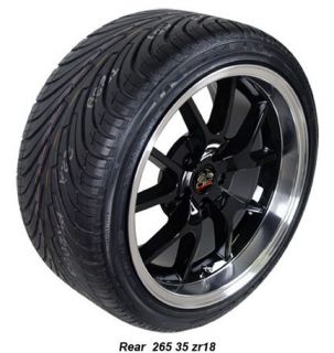 10 Black FR500 Wheels Nexen Tires Rims Fit Mustang® 94 04