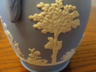 Antique 1800s Jasper Ware Dudson Bros Hanley England Blue Vase