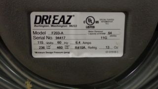 Dri EAZ Drizair 1200 Professional Dehumidifier Water Restoration