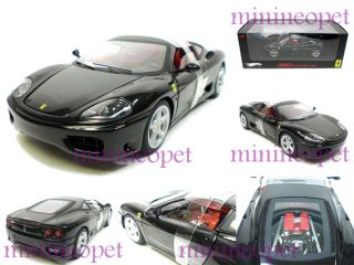 Hot Wheels Elite Ferrari 360 Modena Coupe 1 18 Black