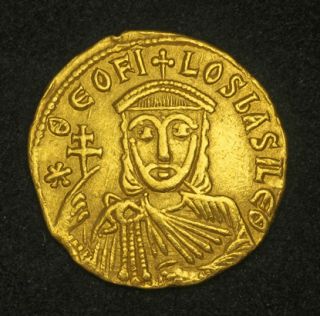 Byzantine Empire Theophilos 829 842D Scarce Gold Solidus Coin R