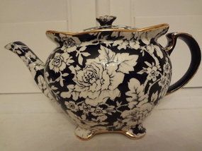 RARE Vintage Royal Winton Chintz Peony Teapot Athena
