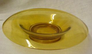Amber Depression Glass Rolled Rim Console Bowl Center