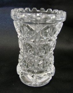 Vintage Federal Glass Windsor Button Bar Small Flower Bud Vase
