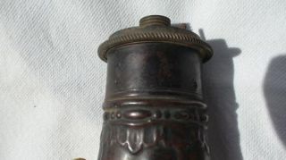 Antique Hand Tooled Copper Powder Horn