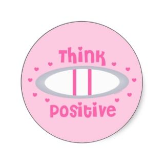 Think Positive Pregnancy Test Sticker
