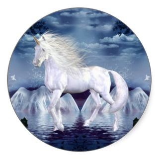 Unicorn White Beauty Sticker