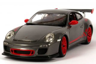 18 Porsche 911 GT3 RS (997, Modell 2009) grau / rot grey / red