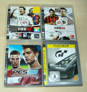 PS3 PLAYSTATION 3 SPIELE SAMMLUNG PES 2008 FIFA 08 09 GRAN TURISMO 5