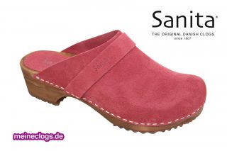 Sanita Clogs Rita Suede Open Groesse 39 Pink Rhododendron Holzclogs