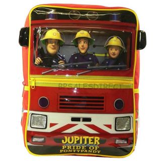 Kinder Jungen Schul Rucksack Feuerwehrmann Sam Jupiter Feuerwehrwagen
