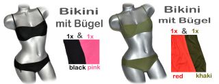 2er SETs 5 Modelle Bikini Badeanzug Triangel Neckholder in 4 FARBEN 36