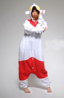 Japan Cosplay Costume KIGURUMI Pajamas Blue Pink Stitch Chicken Cow