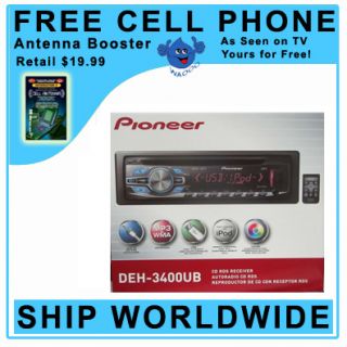Pioneer DEH 3400UB In Dash CD//WMA Car Stereo Receiv