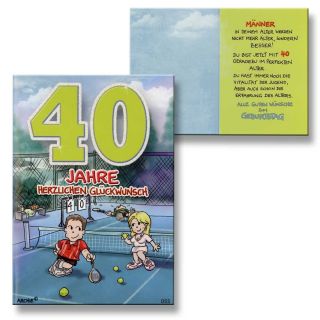 Archie Geburtstagskarte zum 40. Geburtstag Junge grün