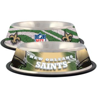New Orleans Saints Stainless Steel Pet Bowl   Team Shop   Dog