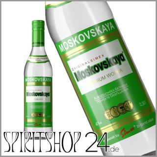 Moskovskaya Wodka 0,5 Liter Flasche russischer Vodka 16,80€/Ltr