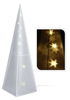Pyramide Weihnachten Sterne Beleuchtung Lichterkette LED 60cm