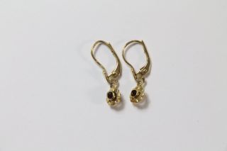 Paar Ohrringe 14K/333er Gold mit Granaten