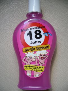 18 Jahre Shampoo zum 18. Geburtstag Scherzartikel Geschenk 350ml