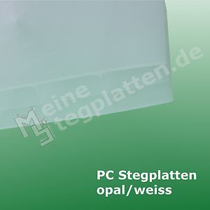 16mm Stegplatten Doppelstegplatten opal / milchglas 3 fach opal