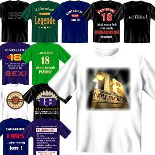 Ein T Shirt Ihrer Wahl zum 18. Geburtstag 18ten