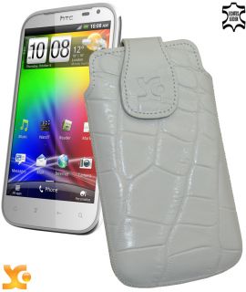 HTC Sensation XL   Leder Etui Schutzhülle Hülle Case Bag in CROCO