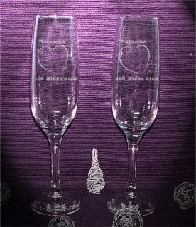 Stck Sektgläser mit individueller Glas Gravur Geschenkidee Liebe